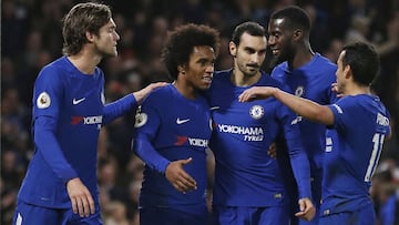 El Chelsea arrolla al Stoke sin hazard y cierra 2017 goleando
