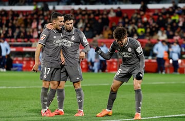 Güler celebra con rabia su gol en Girona.