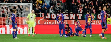 2-1. Joel Roca deja el balón en la frontal del área a Fran Beltrán que controla, dispara raso y al palo derecho de Joan García para marcar. Los jugadores azulgranas, en la misma jugada del gol, reclaman una falta de Echeverri a Jules Koundé. El árbitro no pita y el VAR no avisa al colegiado para revisar la acción.