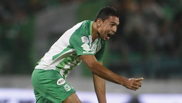 Daniel Bocanegra celebrando el gol del título de la Copa Águila para Atlético Nacional ante Once Caldas