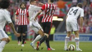 Kroos, en la acción en que fue amonestado.