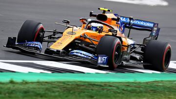 El McLaren MCL34 de Lando Norris, en Gran Bretaña.