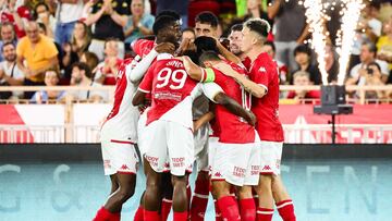 Monaco's players celebrate