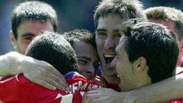 <b>BUENOS TIEMPOS. </b>Los jugadores del Numancia eran líderes en la jornada 29 en la Liga 2007-08.