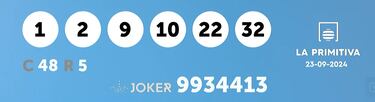 La Primitiva: comprobar los resultados del sorteo de hoy, lunes 23 de septiembre