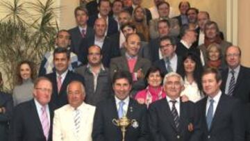 <b>CON LA RYDER. </b>Olazábal atendió a la prensa ayer en Madrid.