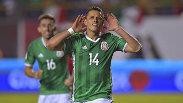 La inesperada respuesta de Chicharito a un aficionado sobre su asistencia a Qatar 2022
Foto de accion durante el partido Mexico vs Trinidad y Tobago, correspondiente al Hexagonal Final durante las Eliminatorias de la CONCACAF rumbo a la Copa Mundial de la FIFA Rusia 2018, en el Estadio Alfonso Lastras, en la foto: Javier Hernandez celebra su gol de Mexico
06/10/2017/MEXSPORT/Isaac Ortiz.