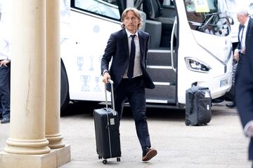 Llegada del Real Madrid al hotel The Grove. En la imagen Luka Modric.