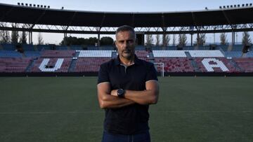 Jos&eacute; Gomes en el estadio de los Juegos del Mediterr&aacute;neo,