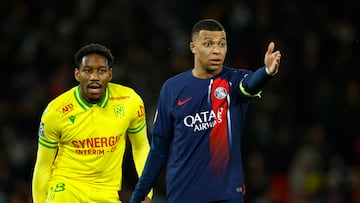 Soccer Football - Ligue 1 - Paris St Germain v Nantes - Parc des Princes, Paris, France - December 9, 2023 Paris St Germain's Kylian Mbappe reacts REUTERS/Sarah Meyssonnier