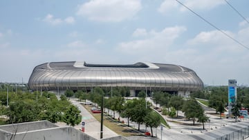 MEX4922. MONTERREY(MEXICO), 20/02/2026.- Fotografía que muestra el Estadio BBVA, sede de la Copa Mundial de Fútbol 2026, este viernes, en la ciudad de Monterrey (México). Los organizadores de la Copa Mundial en Monterrey harán una fiesta en el partido número 1.000 de la historia de la competición, que se celebrará dentro de cuatro meses, aseguró hoy Alejandro Hütt, Host City Manager de la sede del norte mexicano. EFE/ Miguel Sierra