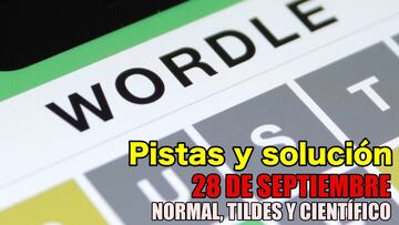 Wordle 28 de septiembre 2024 solución pistas