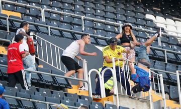 En la previa al partido se presentaron algunos incidentes entre los hinchas colombianos.