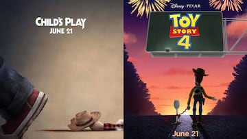 Chucky y los juguetes más famosos del mundo del cine, pelearán en la taquilla, ya que tanto Disney como Orion estrenarán sus películas el 21 de junio.