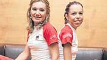 <b>EQUIPO. </b>Eneritz y Maribel disputan hoy la contrarreloj femenina.