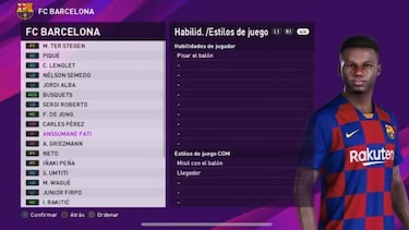 Ansu Fati ya está recreado en PES 2020: esta es su media