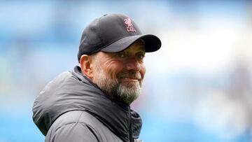 Liverpool manager Jurgen Klopp during the Premier League match at the Etihad Stadium, Manchester. Picture date: Saturday April 1, 2023. (Photo by Mike Egerton/PA Images via Getty Images)