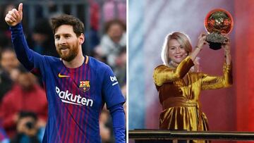 Messi y Ada Hegerberg, futbolistas mejores pagados del mundo.