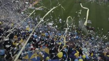<b>LLENO.</b> 48.000 aficionados acudieron a La Bombonera a presenciar el gran clásico del fútbol argentino.