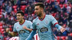 Brais M&eacute;ndez celebra su gol ante el Athletic en San Mam&eacute;s.