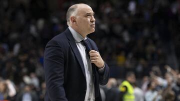 Pablo Laso, durante el partido de la Euroliga que ha enfrentado al Real Madrid y al CSKA de Mosc&uacute;
 
 
 