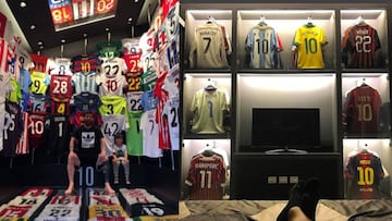 Colección de camisetas de Lionel Messi y El Shaarawy