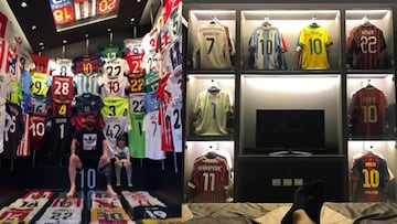Colección de camisetas de Lionel Messi y El Shaarawy