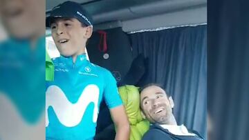 Gaiska, un fan de Nairo Quintana que lo sigue a todas las competiciones fue premiado con un maillot verde