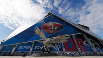 ATLANTA, GEORGIA - FEBRUARY 02: A general view of Mercedes-Benz Stadium ahead of Super Bowl LIII on February 2, 2019 in Atlanta, Georgia.   Kevin C. Cox/Getty Images/AFP
 == FOR NEWSPAPERS, INTERNET, TELCOS &amp; TELEVISION USE ONLY ==