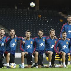 Spain get familiar with the Friends Arena - in pictures