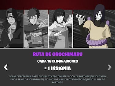 Desafíos de El Nindo de Naruto en Fortnite: cómo conseguir objetos gratis