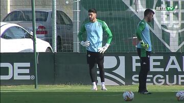 Rui Silva, en su primer entrenamiento.