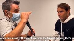 Nadal: "Empatar con Federer es un honor y algo bonito"