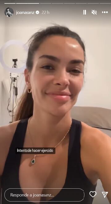 Joana Sanz haciendo ejercicio en Instagram.