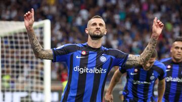 Brozovic, en un encuentro con el Inter.