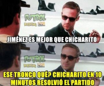 Chicharito salvó la noche del 'Tri' y se llevó los memes contra Chile