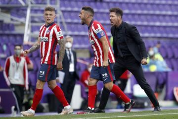 Trippier, con Koke y Cholo en Zorrilla.