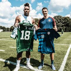La selección de USA recibió la visita de los New York Jets