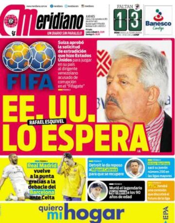 Portadas de la prensa deportiva