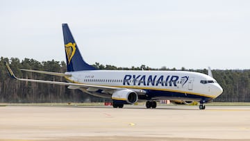 Avión de Ryanair. Photo: Daniel Karmann/dpa
