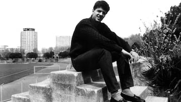 Drazen Petrovic, en la antigua Ciudad Deportiva del Real Madrid en el Paseo de la Castellana.