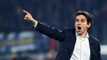 Lazio head coach Simone Inzaghi reacts during the Italian championship Serie A football match between SS Lazio and FC Internazionale on February 16, 2020 at Stadio Olimpico in Rome, Italy - Photo Federico Proietti / DPPI
 
 
 16/02/2020 ONLY FOR USE IN SPAIN