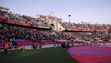 BARCELONA, SPAIN - FEBRUARY 02: Panoramic view Estadio Olimpico Lluis Companys of during the Spanish league, La Liga EA Sports, football match played between FC Barcelona and Deportivo Alaves at Estadio Olimpico de Montjuic on February 02, 2025 in Barcelona, Spain. (Photo By Javier Borrego/Europa Press via Getty Images)