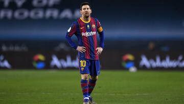 Messi durante el partido ante el Athletic