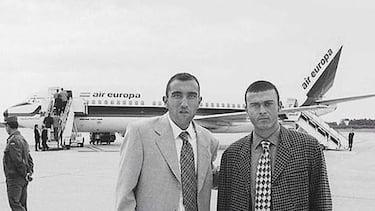 Abelardo y Luis Enrique, en los 90.