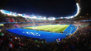 Recreación del Parque de los Príncipes, estadio de las finales de fútbol.