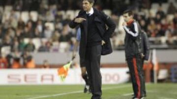 Pellegrino, durante un partido en Mestalla.