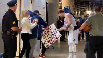 La pancarta de un niño que emocionó a Luka Doncic