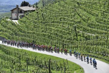 El ciclista bogotano se impuso en el decimonoveno día de carrera entre Treviso y San Martino di Castrozza. Miguel Ángel López descontó tiempo y Carapaz sigue líder.