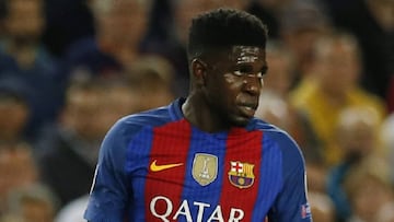 Samuel Umtiti con el Barcelona.